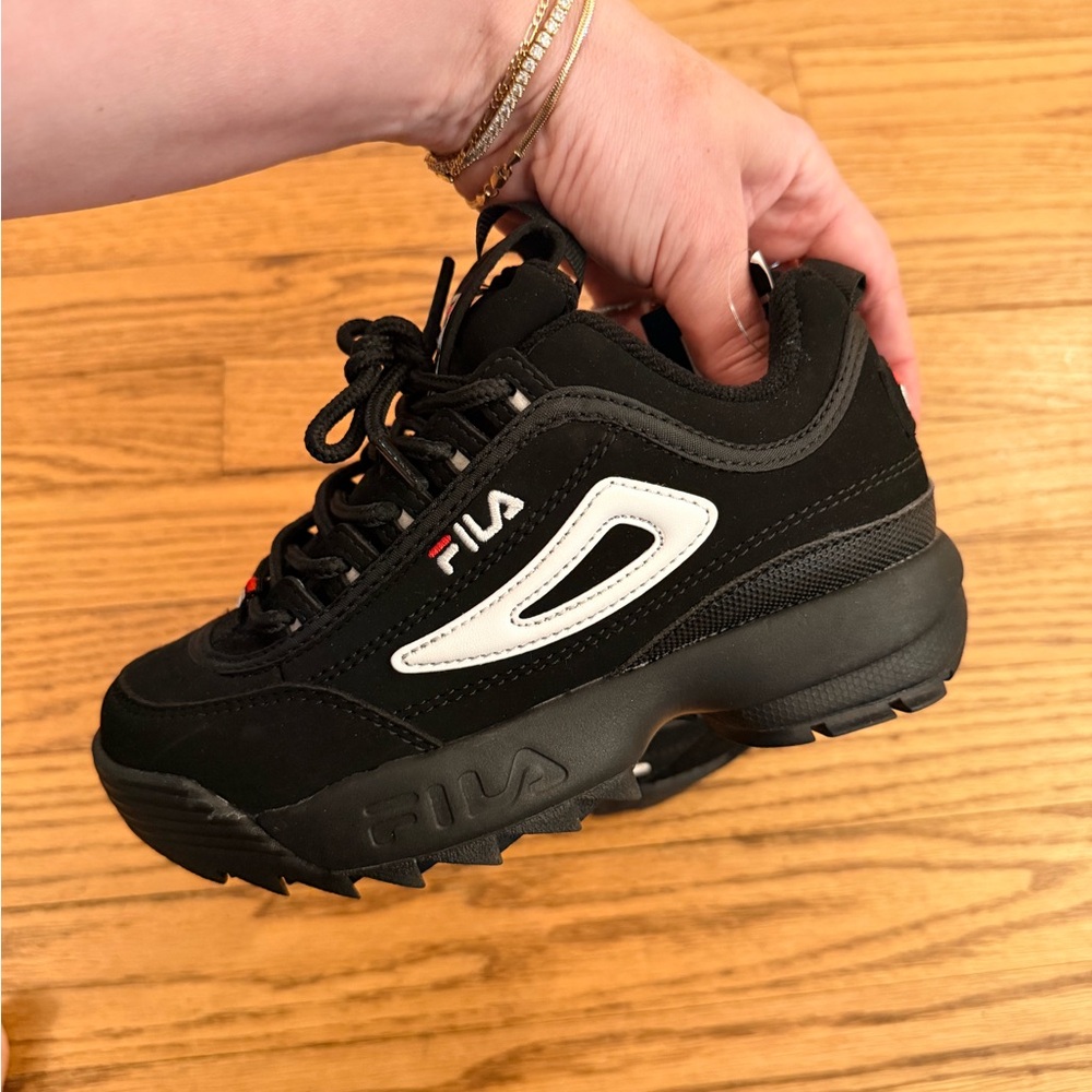 Fila Black and White Athletic Shoes